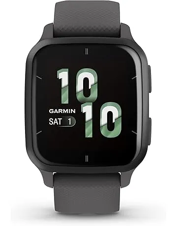 Garmin Venu® Sq 2 GPS Smartwatch - AMOLED Display, All-Day Health Monitoring, Long Battery Life, Activity & Heart Rate Tracker, Slate and Shadow Gray