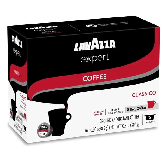 Lavazza Expert Classico Coffee Capsules, Medium Roast, Arabica and Robusta Blend, Compatible with Lavazza Classy Plus Machine (36 Capsules) $25.68 71.3 ¢/count
