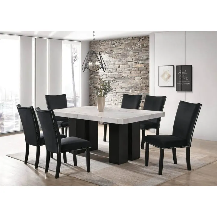 Finley (7-Piece) Dining Table Set by Best Home - Black/White