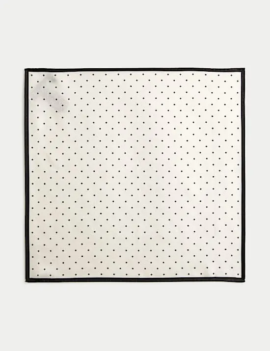 Polka Dot Pure Silk Pocket Square