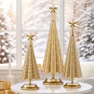 Metal Inspired Holiday Trees, Set of 3