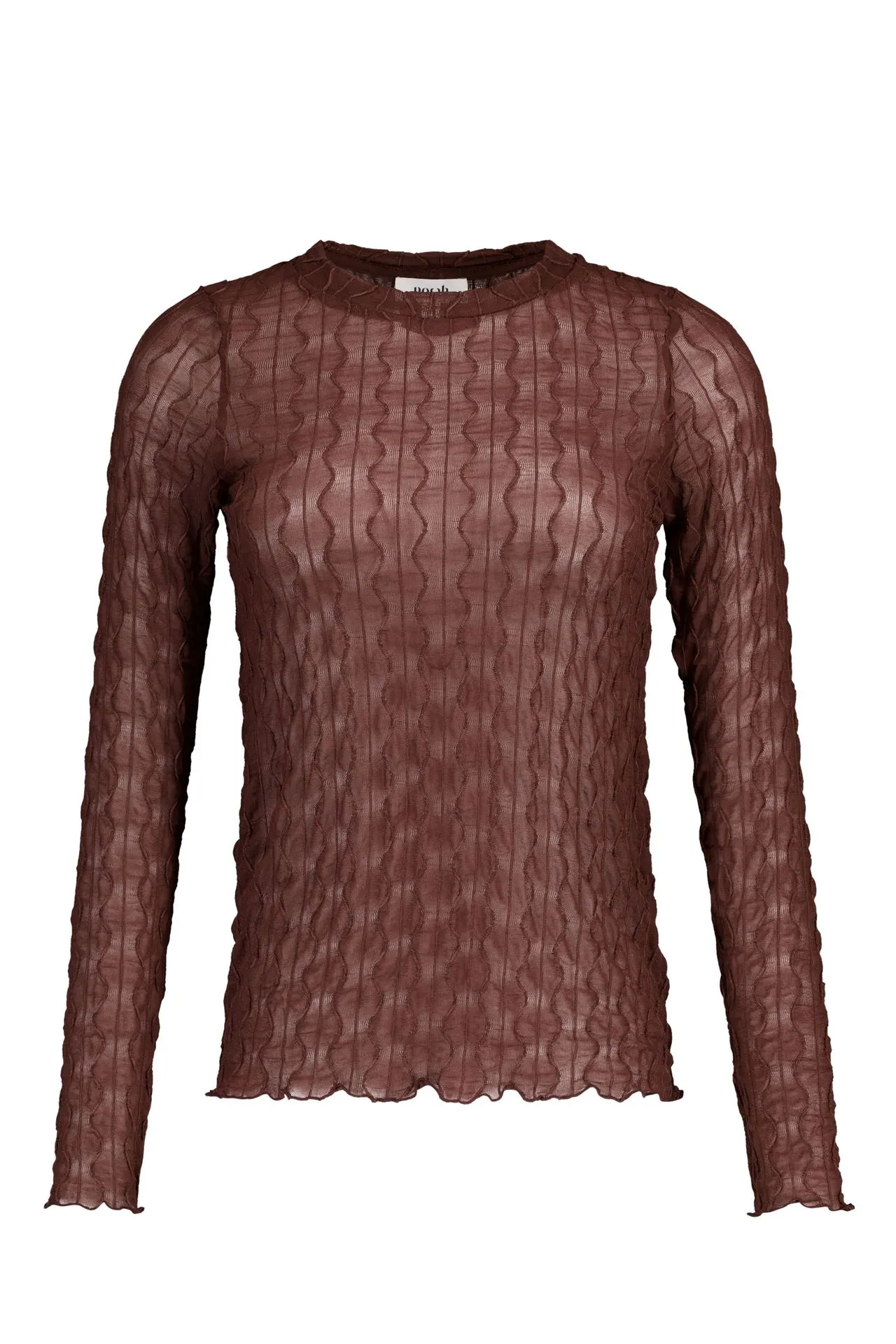 Bruine top met structuur