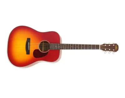 ARIA 111 SATIN CHERRY SUNBURST DREADNOUGHT ACOUSTIC GUITAR (SPRUCE/MAHOGANY)