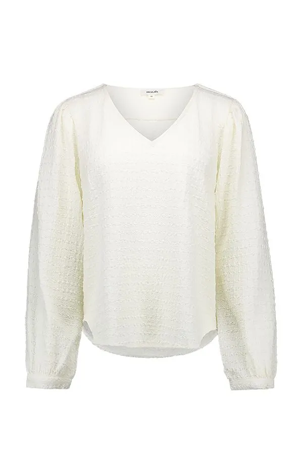 Gebroken wit shirt met structuur