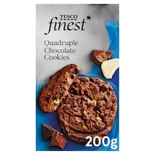 Tesco Finest Quadruple Chocolate Cookies 200G