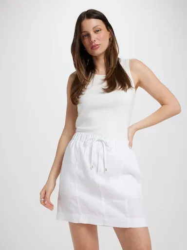 Just Jeans Coco Linen Jog Mini Skirt