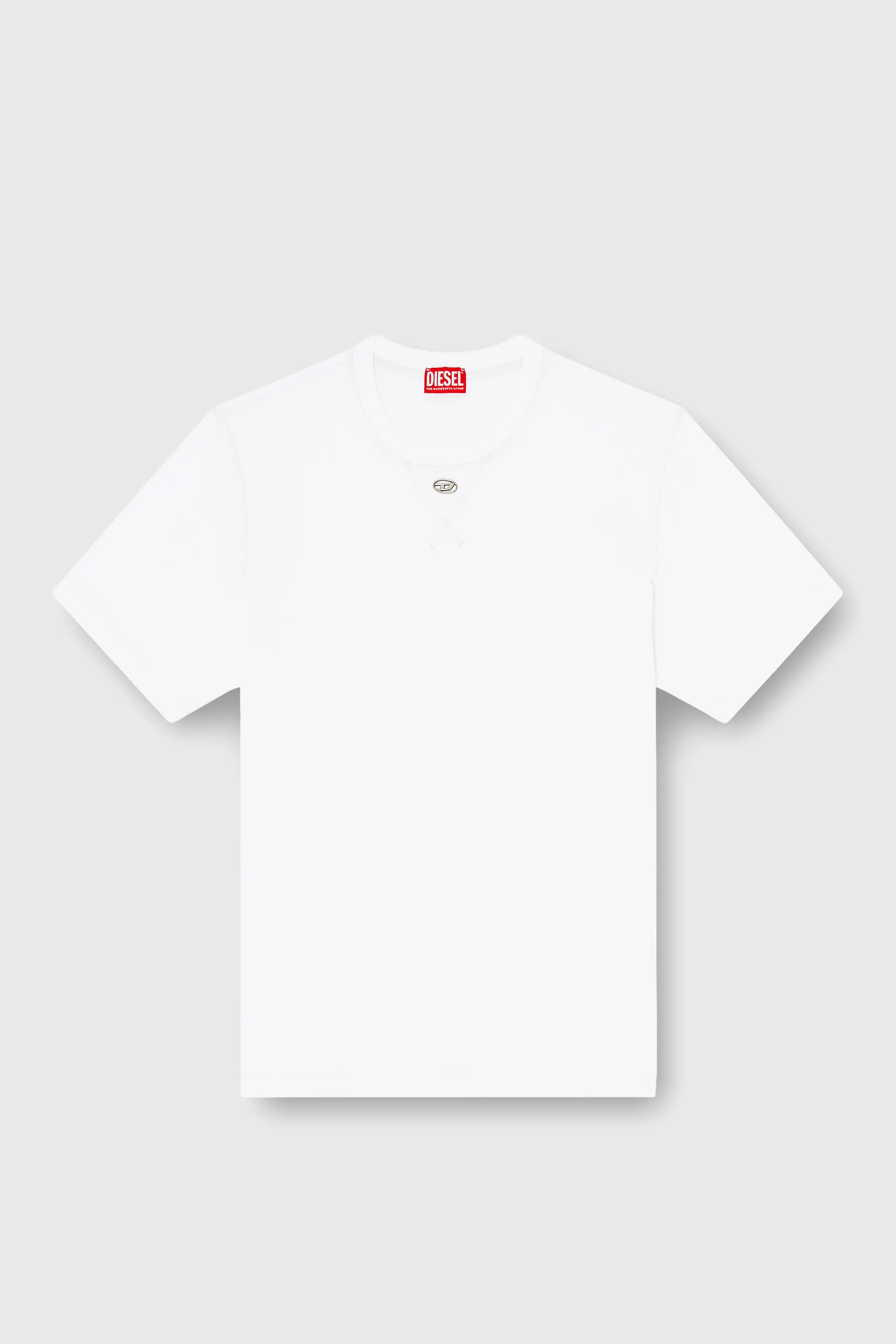 Regular T-shirt with crew neck and Oval D
