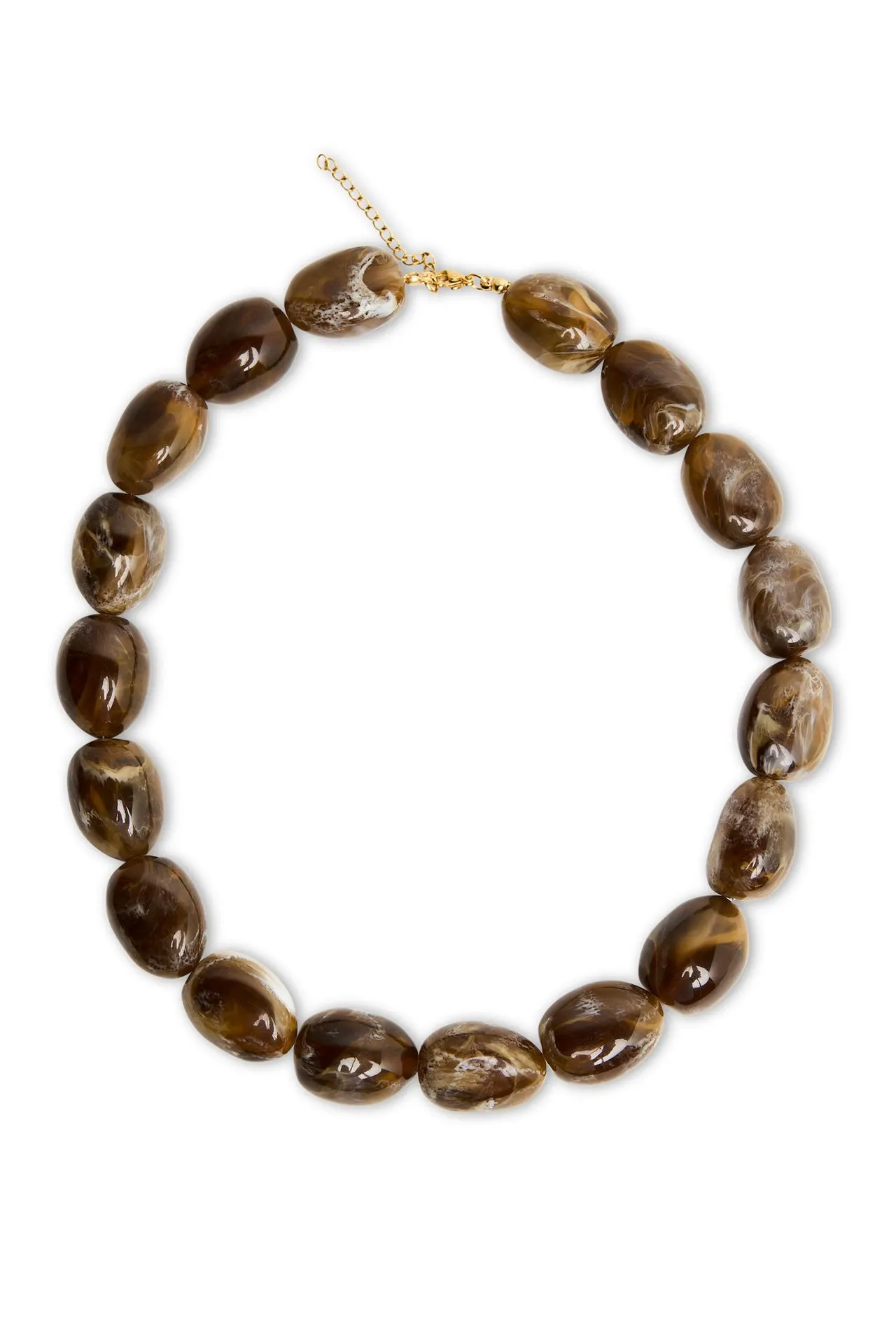 Bruine kralen ketting