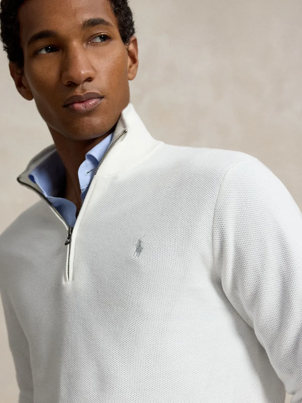 QUARTER-ZIP SWEATER
