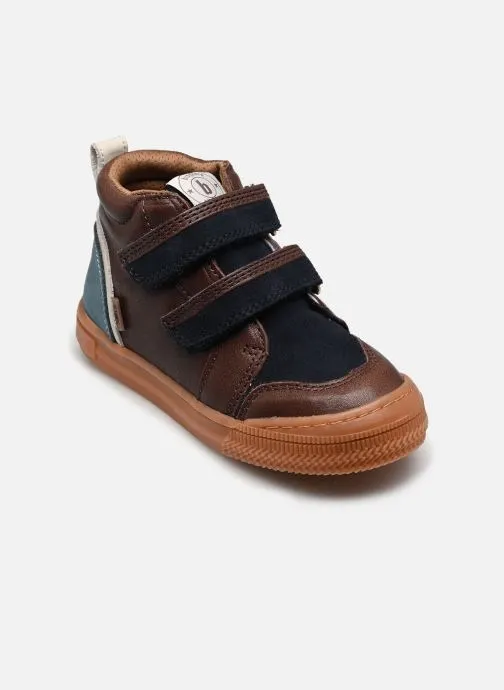 Hoge sneakers Cuba Tex jongens bruin