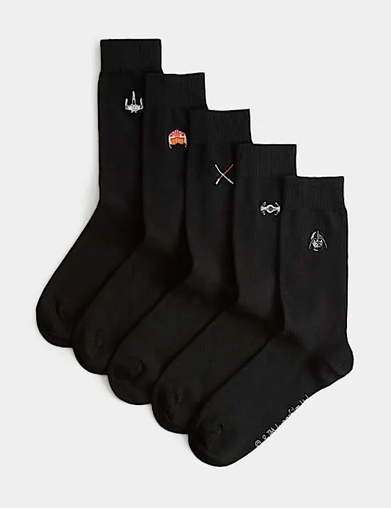 5 Pack Star Wars™ Cotton Rich Socks
