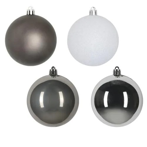 Enchanted Forest® Winter Gray Shatterproof Ornaments - 32 Pack