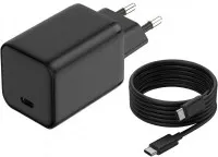 USB Type-C GaN Netzteil (65W) inkl. USB Type-C Kabel (2m) schwarz