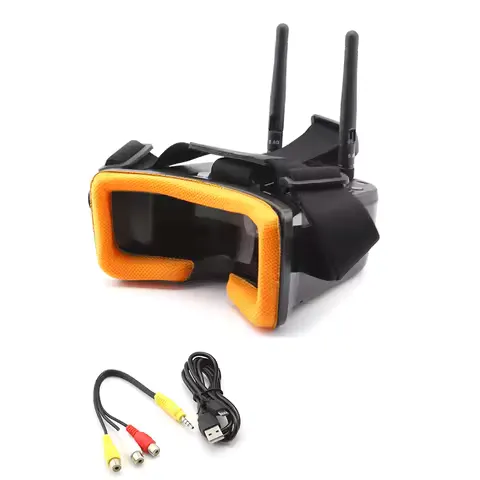 5.8G 40CH Çift Antenler FPV Gözlük Monitör Video Gözlük Kulaklık HD W/5.8G 25mW verici fpv kamera + Yarış Drone için Osd