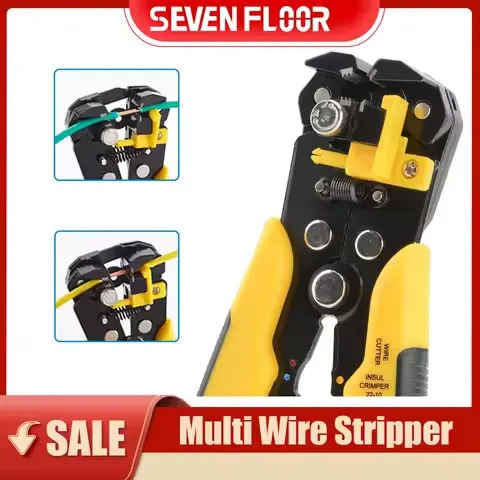 Crimper Cable Cutter Adjustable Automatic Wire Stripper Multifunctional Stripping Crimping Pliers Terminal Hand Tool