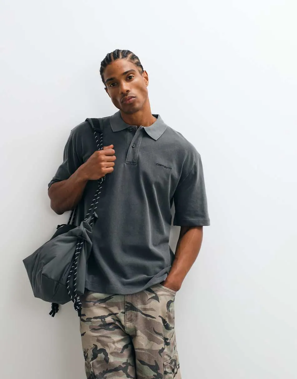 Carhartt WIP Wayne polo in washed black