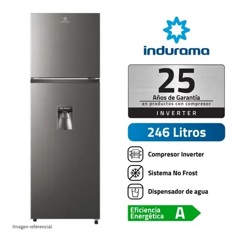 Refrigeradora Indurama 246L Top Freezer 2 Puertas RI-389DI