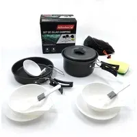 Set Olla Y Sartén Para Camping Survival