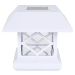 Deluxe Solar Post Cap Light, White Finish