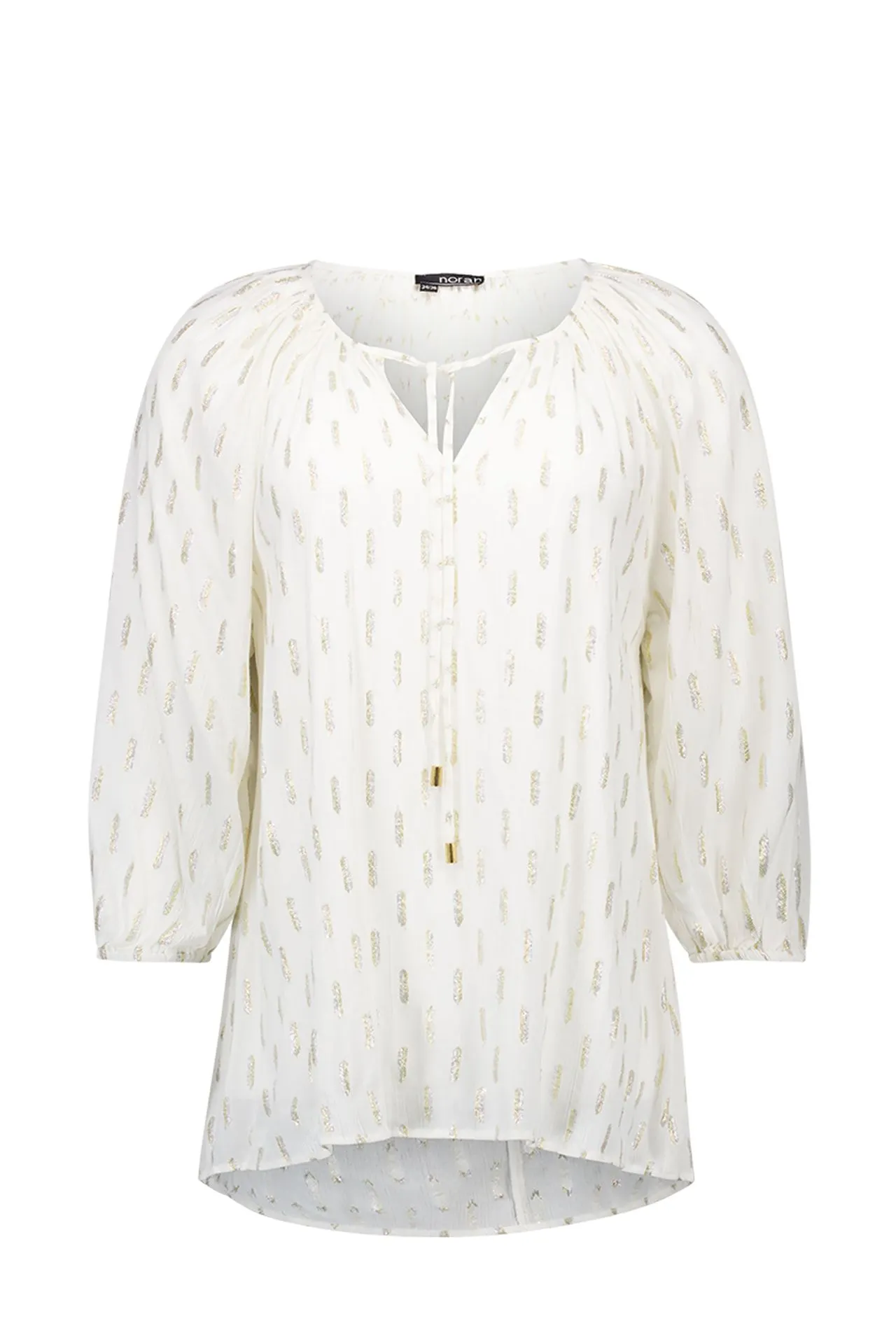 Ecru blouse met lurex