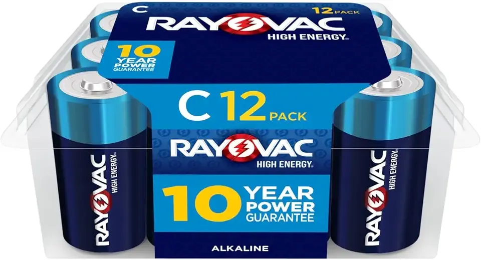 Rayovac C Batteries, C Cell Battery, 12 Count