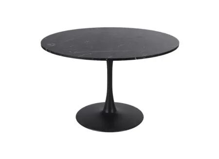 Ronde tafel Marmor Ø120cm - melamine - zwart