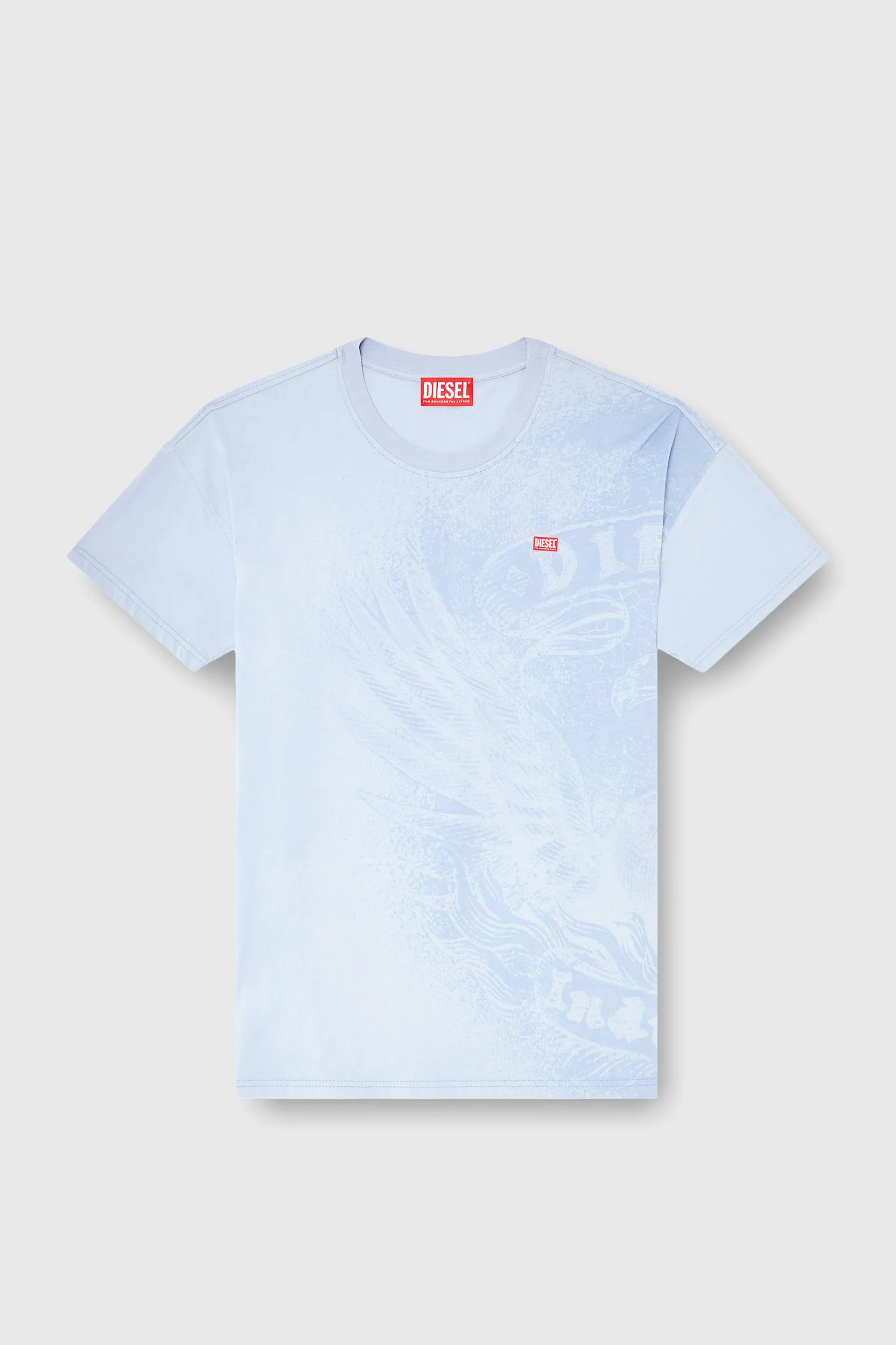 Relaxed T-shirt with pigment prints