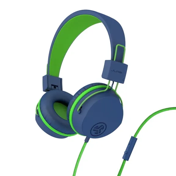 Rollback JLab JBuddies Studio On-Ear Kids Wired Headphones, Blue/Green, Studio Volume Safe, Volume Limiter, Folding, Adjustable, Noise Isolation, with Mic $12.88 Was $14.99