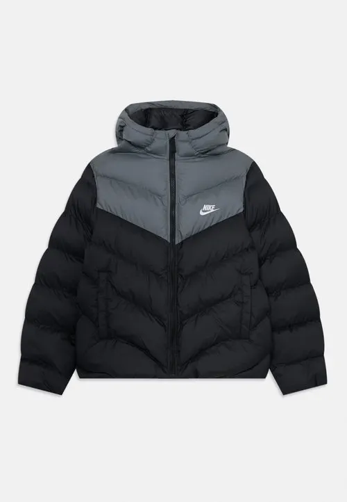 PUFFER COLORBLOCK UNISEX - Vinterjakke - black/smoke grey/white