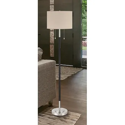 Ahmauri 62.5-in Blackened Bronze Standard Floor Lamp with Fabric Shade