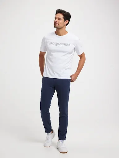 JACK AND JONES Slim Marco Bowie Pant In Navy Blazer