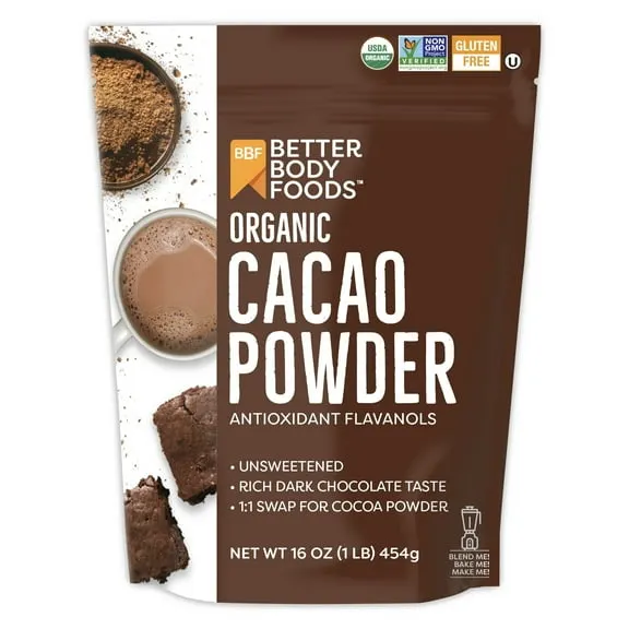 BetterBody Foods Organic Cacao Powder, Gluten-Free, 16 oz $20.72 $1.30/oz