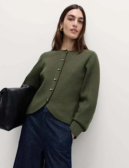 Soft Touch Waisted Fitted Cardigan