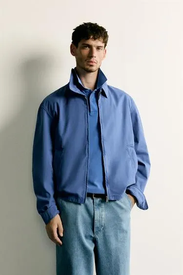 WASHED COTTON REGULAR FIT JACKET