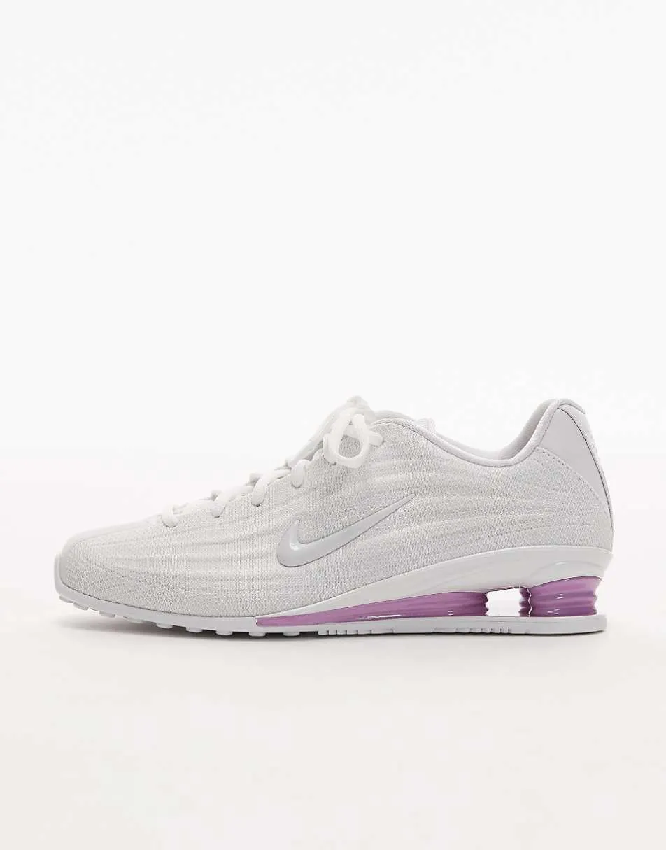Nike Shox Z trainers in white and pink
