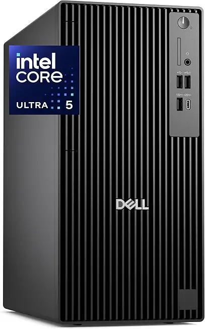 Dell Pro Tower Plus QCT1250 Business Desktop, Intel Core Ultra 5-235, 32GB DDR5 RAM, 1TB PCIe SSD, DVDRW, 3x4K DP, Copilot AI Assistant, TPM 2.0, 2X Type-C,Windows 11 Pro for Workstation