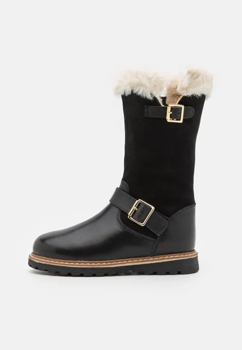 LEATHER - Vinterstøvler - black