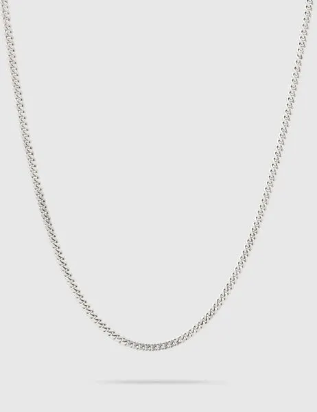 Curb Chain M 62 cm Silver
