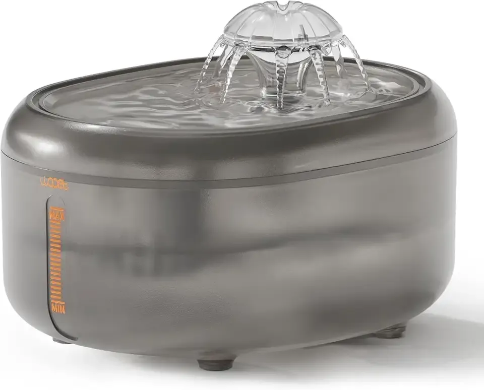 WOPET Cat Water Fountain, 2L Cat Fountain for Drinking- Pet Water Fountain Inside -Automatic Pet Water Dispenser for Cats & Small Dogs, Ultra Quiet Pump, BPA-Free, 2 Flow Modes, Visible Water Level