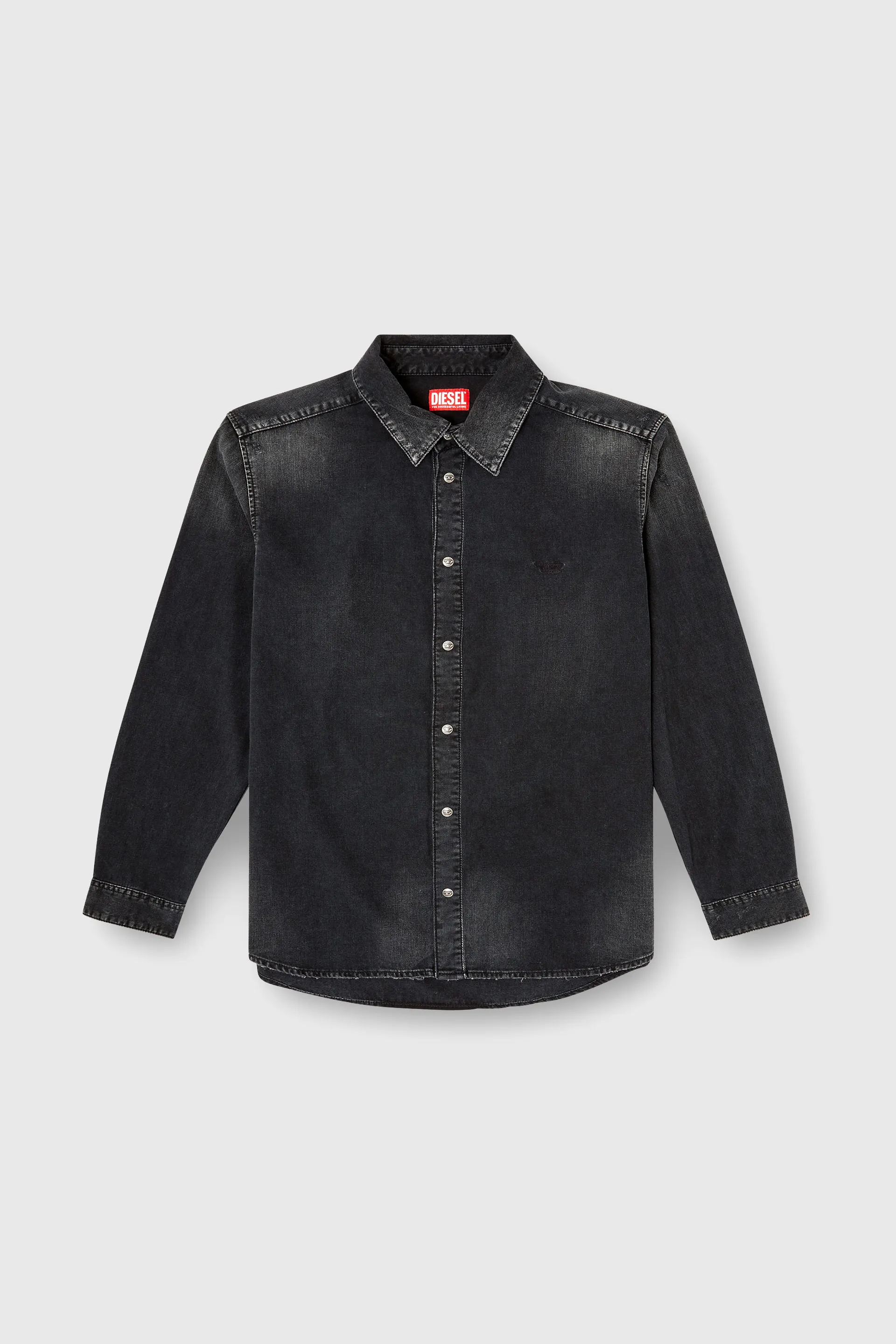 Long-sleeve denim shirt