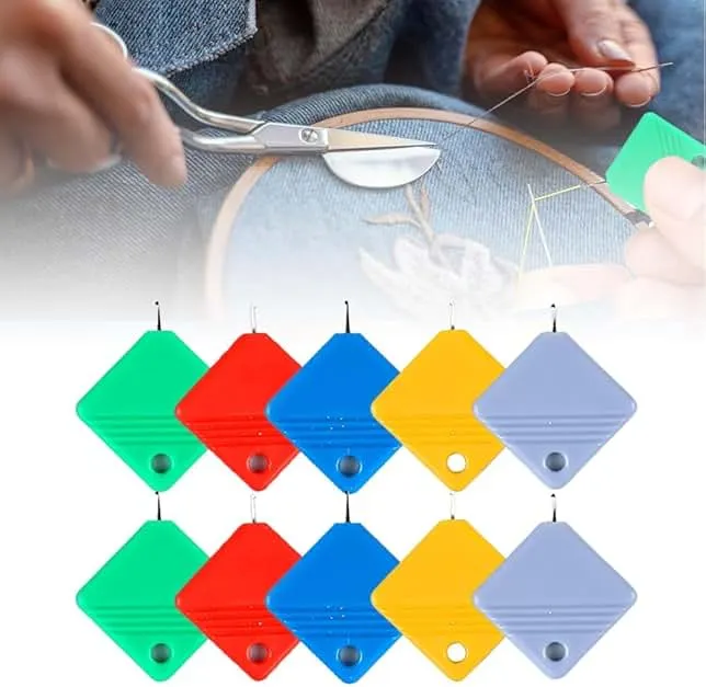 20 Pcs Automatic Needle Threader, Simple Needle Threader for Hand Sewing, Square Needle Threading Helper for Sewing Machine