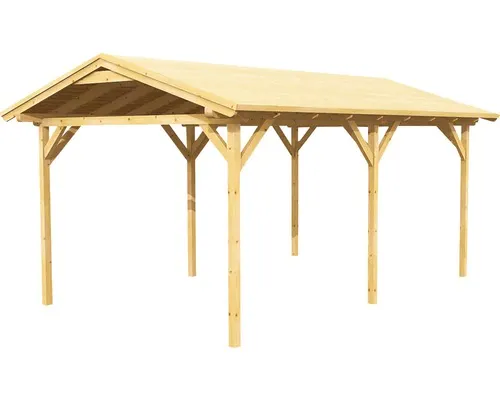 Přístřešek na auto BPP Drive dřevěný přírodní 320 x 510 cm