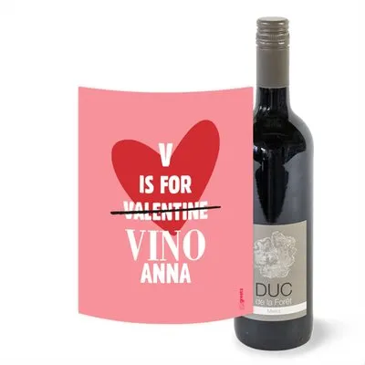Duc de la Foret | Merlot | Valentijn met eigen naam | 750 ml