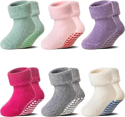 Baby Non Slip Wool Socks, Toddler Kids…