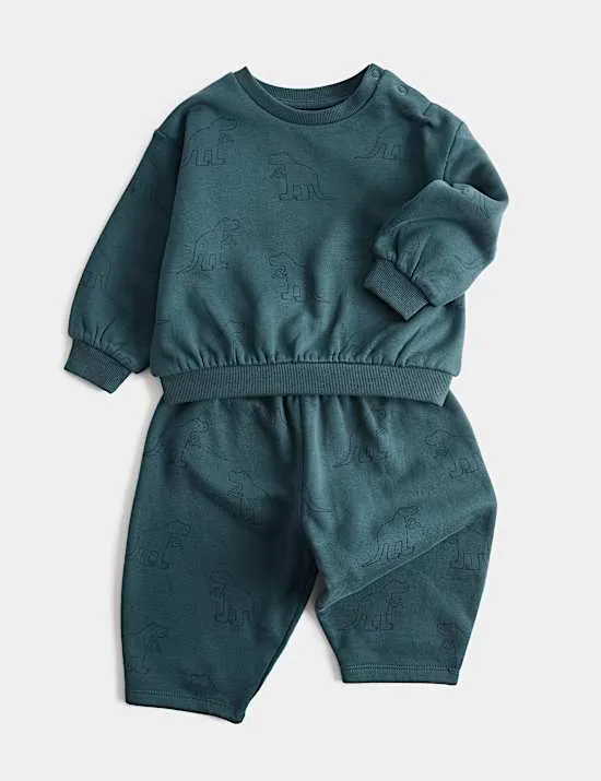 2 Piece Dino Sweat Outfit (0-5 Yrs)