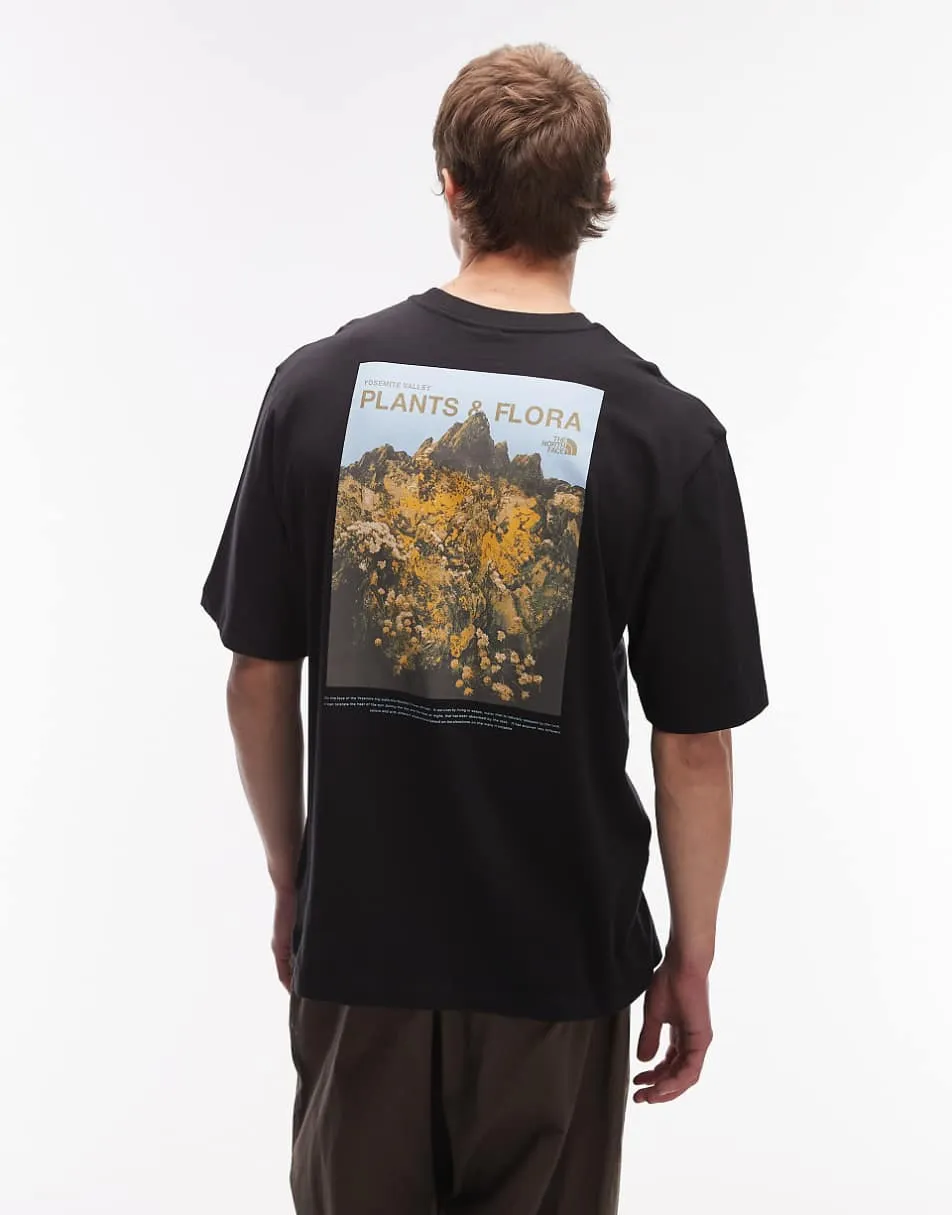 The North Face Plant and Flora backprint oversized t-shirt in black