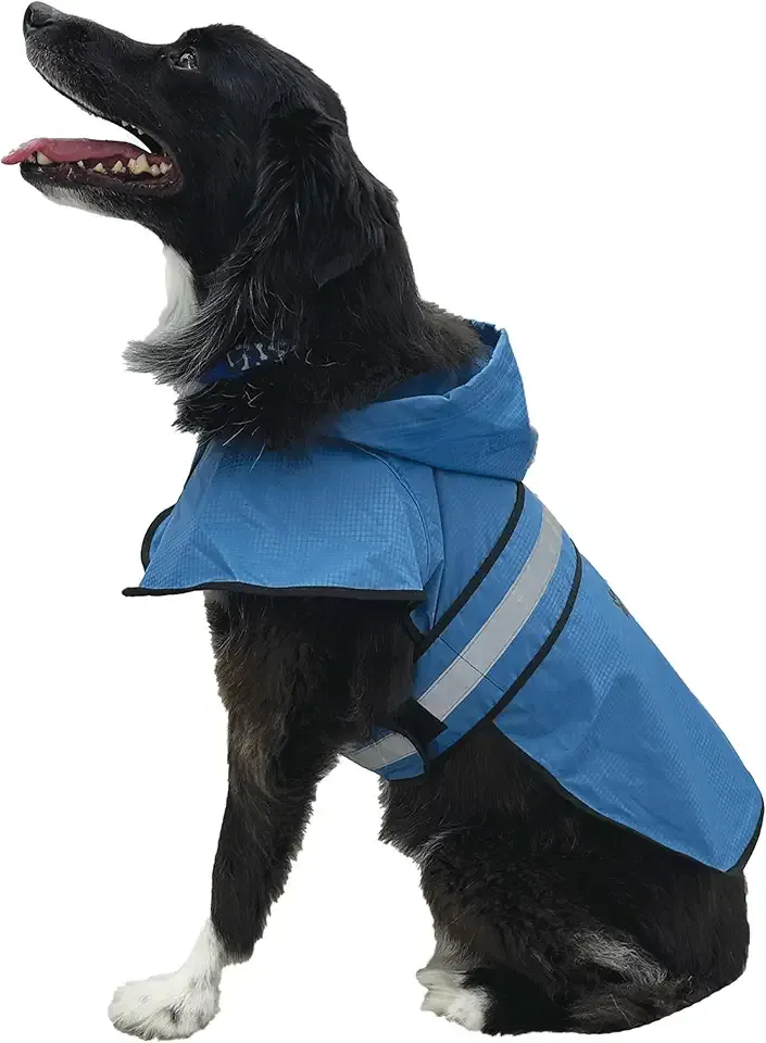 FROGG TOGGS Dogg Toggs Raincoat, Blue, Size LG