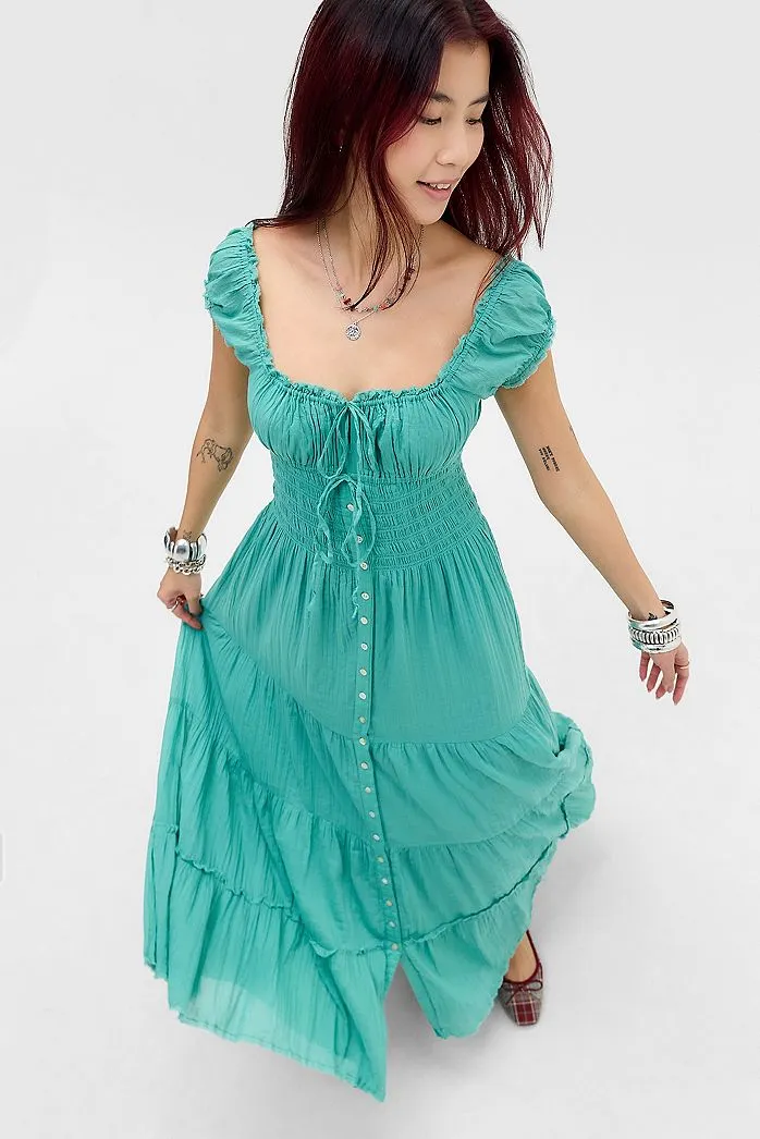Abito Maxi Prairie Samira Kimchi Blue