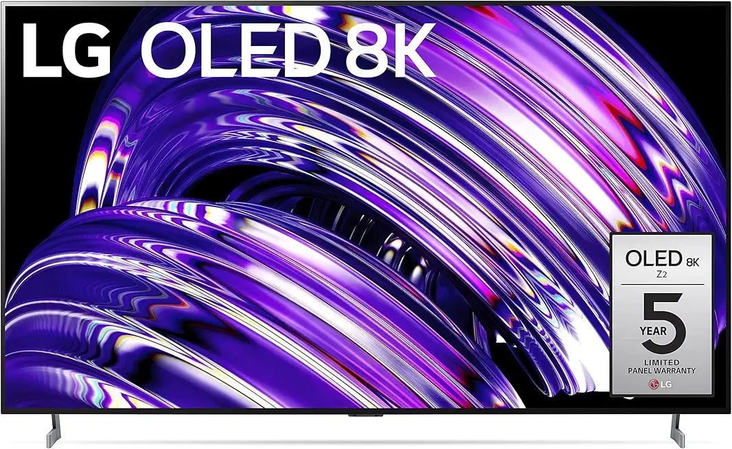 LG 77-Inch Class OLED Z2 Series Alexa Built-in 8K Smart TV, 120Hz Refresh Rate, AI-Powered 8K, Dolby Vision IQ and Dolby Atmos, WiSA Ready, Cloud Gaming (OLED77Z2PUA, 2022)
