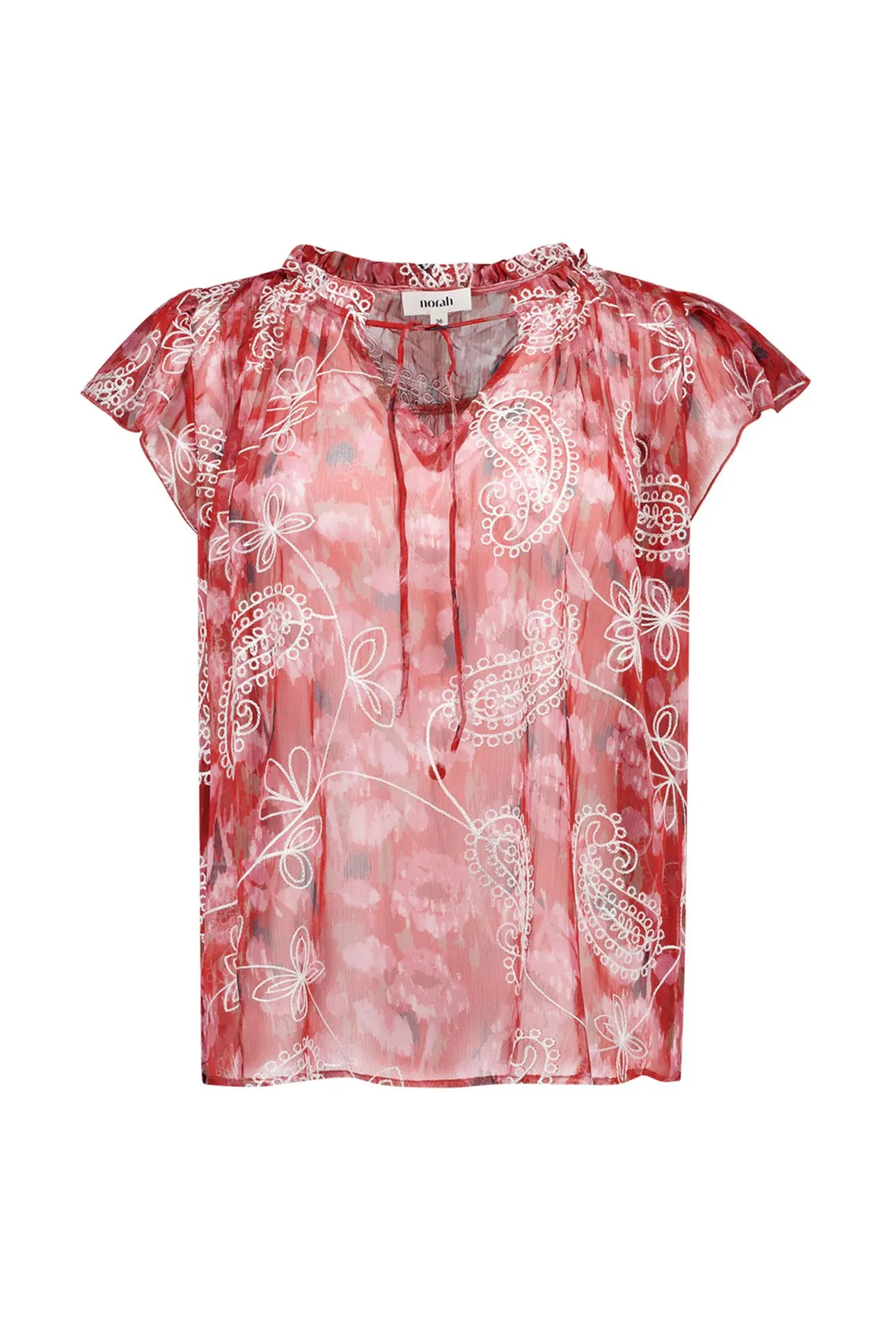 Roze blouse met paisley